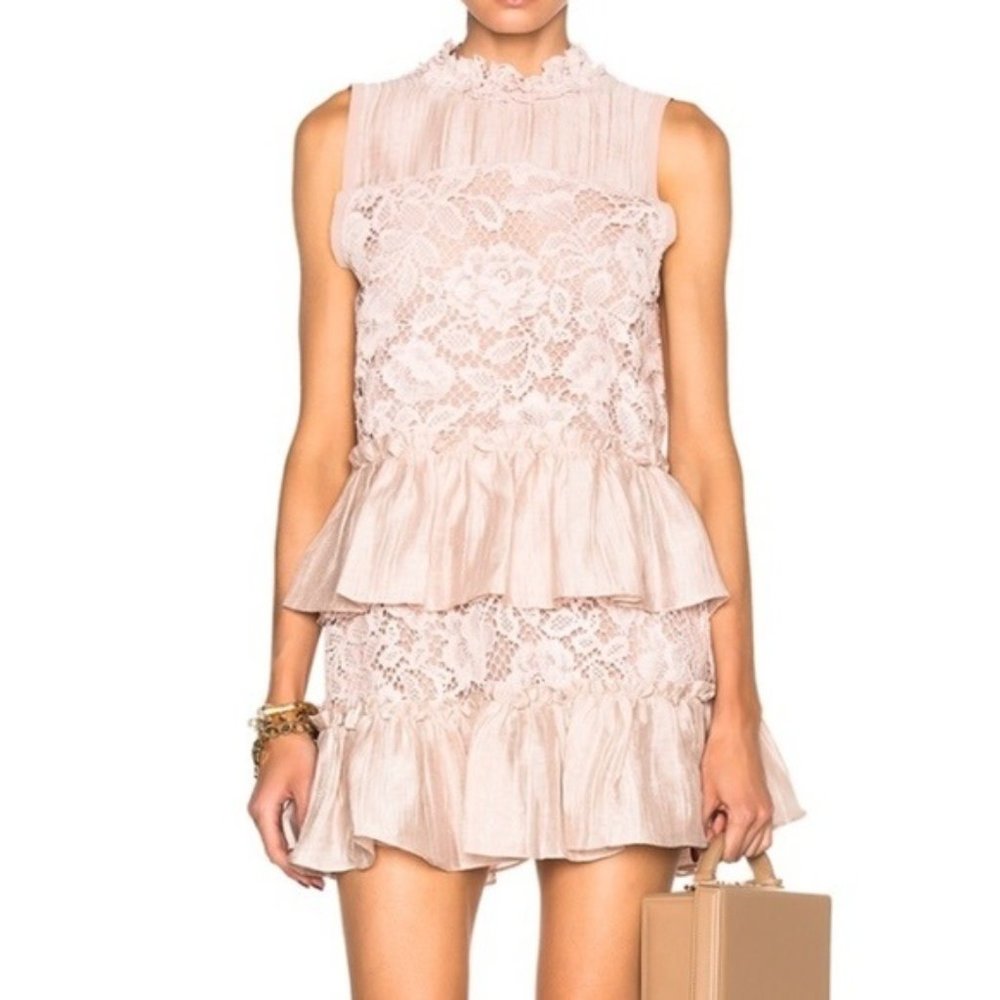 Alexis Mallory Lace Pink Tank Blouse XS